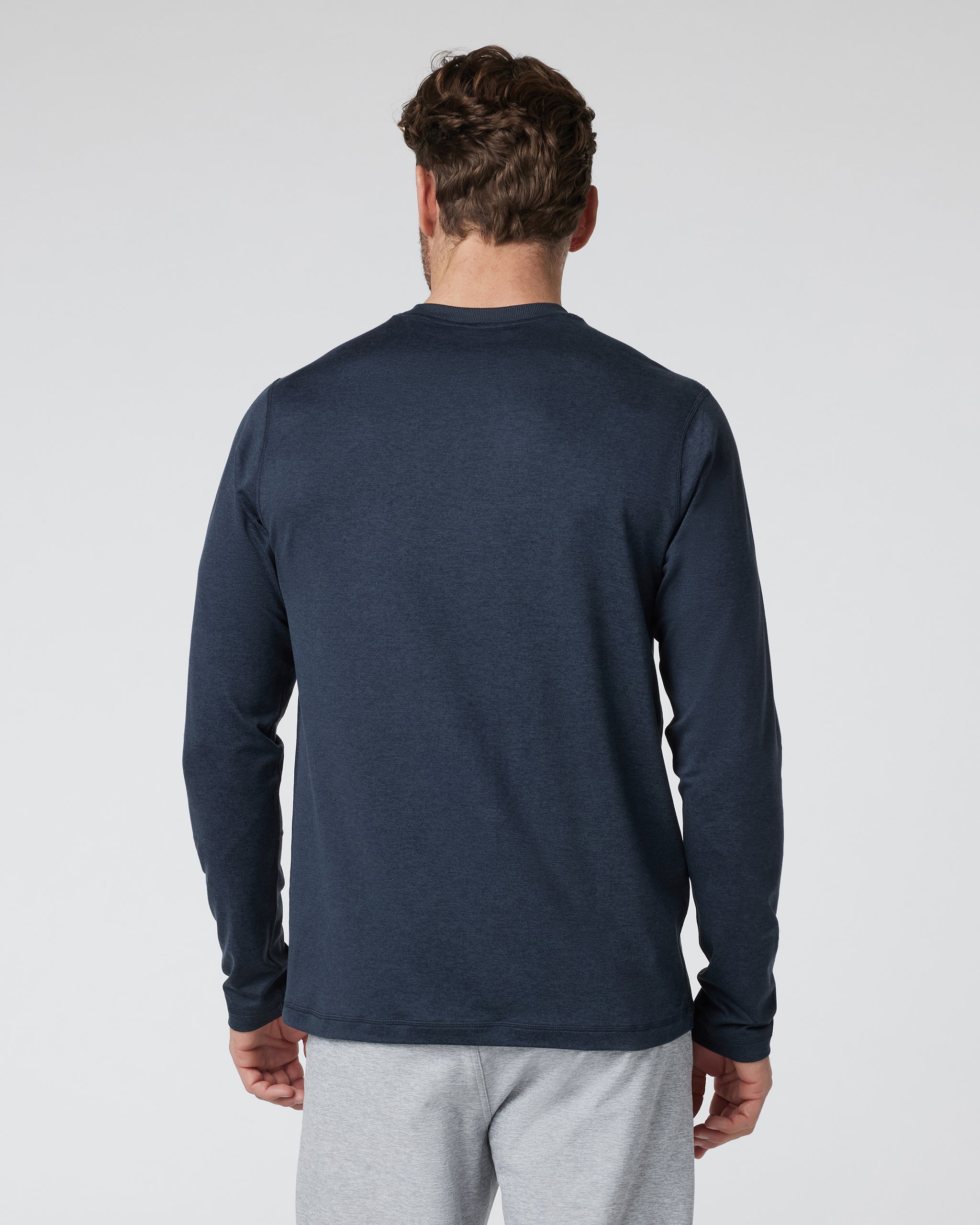 Long Sleeve Ponto Performance Tee | Midnight Heather - Image 2