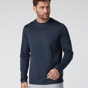 Long Sleeve Ponto Performance Tee | Midnight Heather