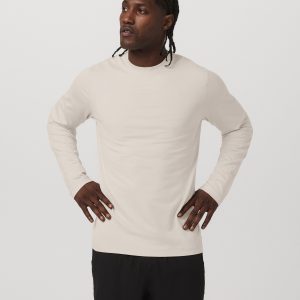 Long Sleeve Ponto Performance Tee | Oatmeal Heather
