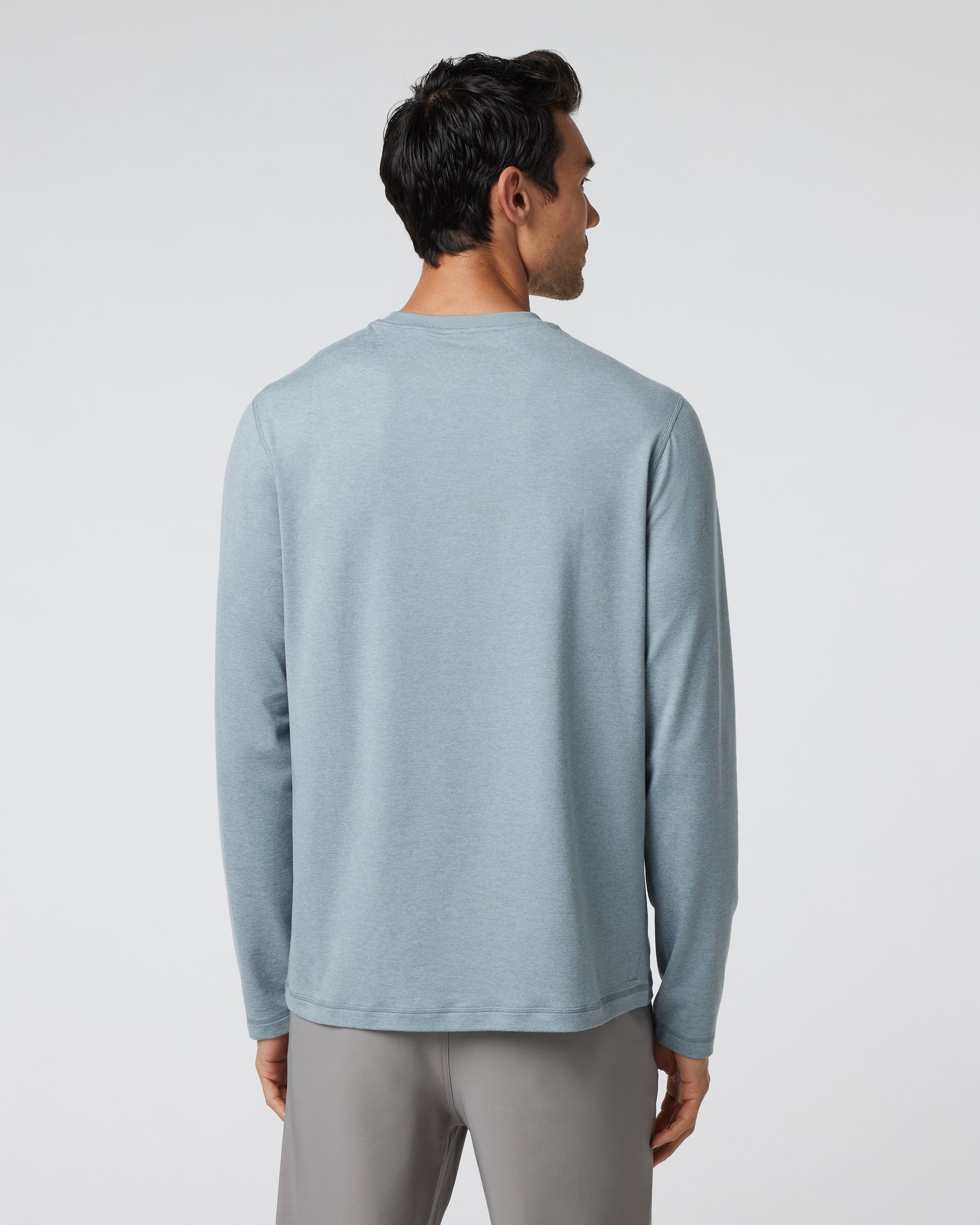 Long Sleeve Ponto Performance Tee | Steel Heather - Image 2