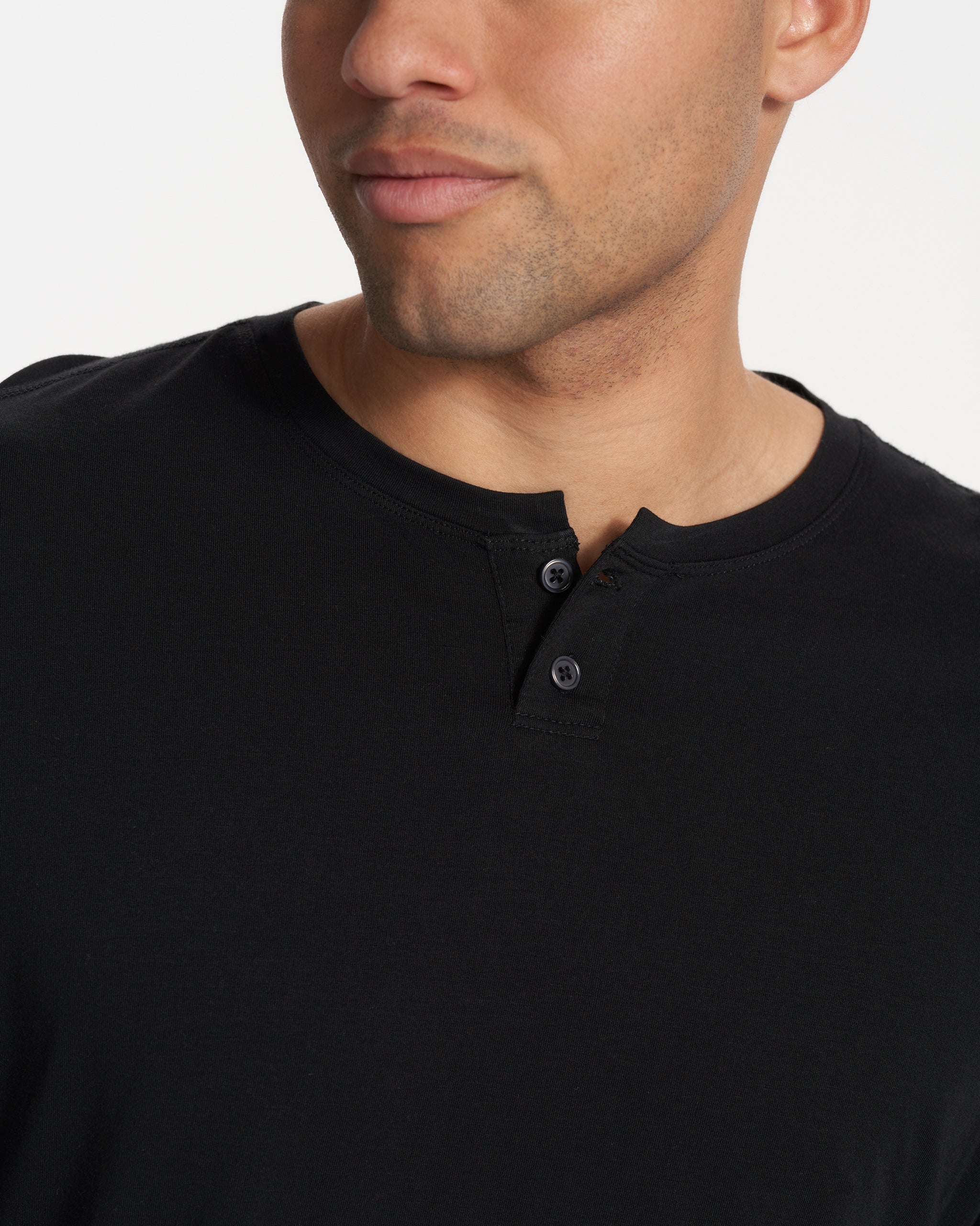 Long-Sleeve Ever Henley | Black - Image 2