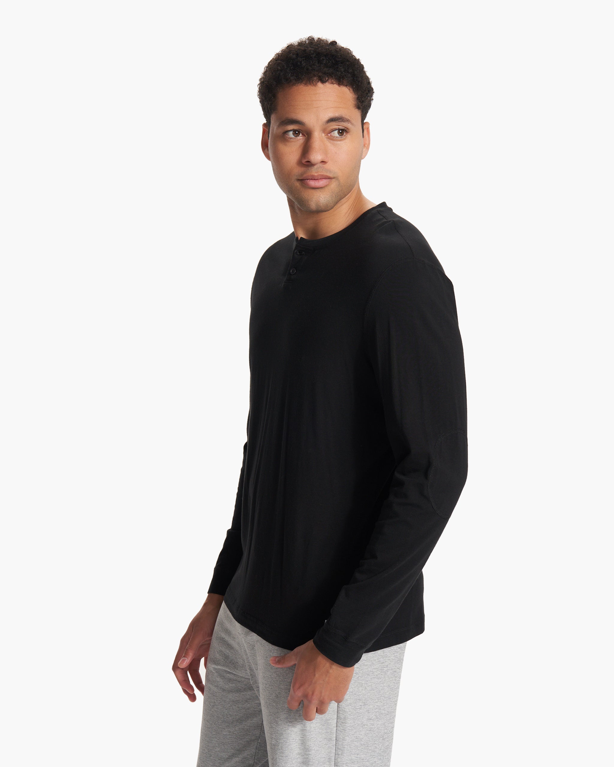 Long-Sleeve Ever Henley | Black - Image 3