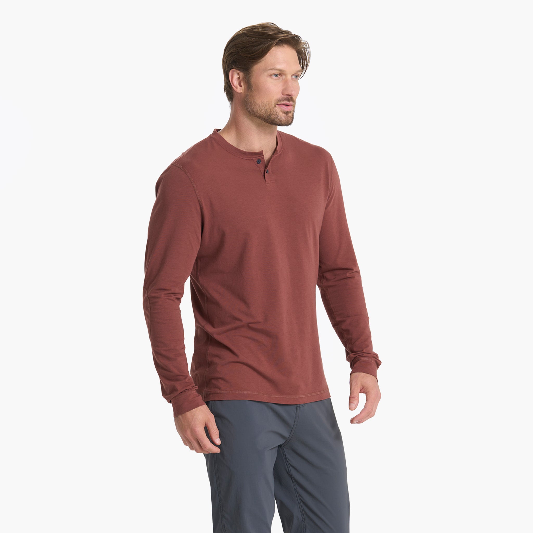 Long-Sleeve Ever Henley | Cedar - Image 2