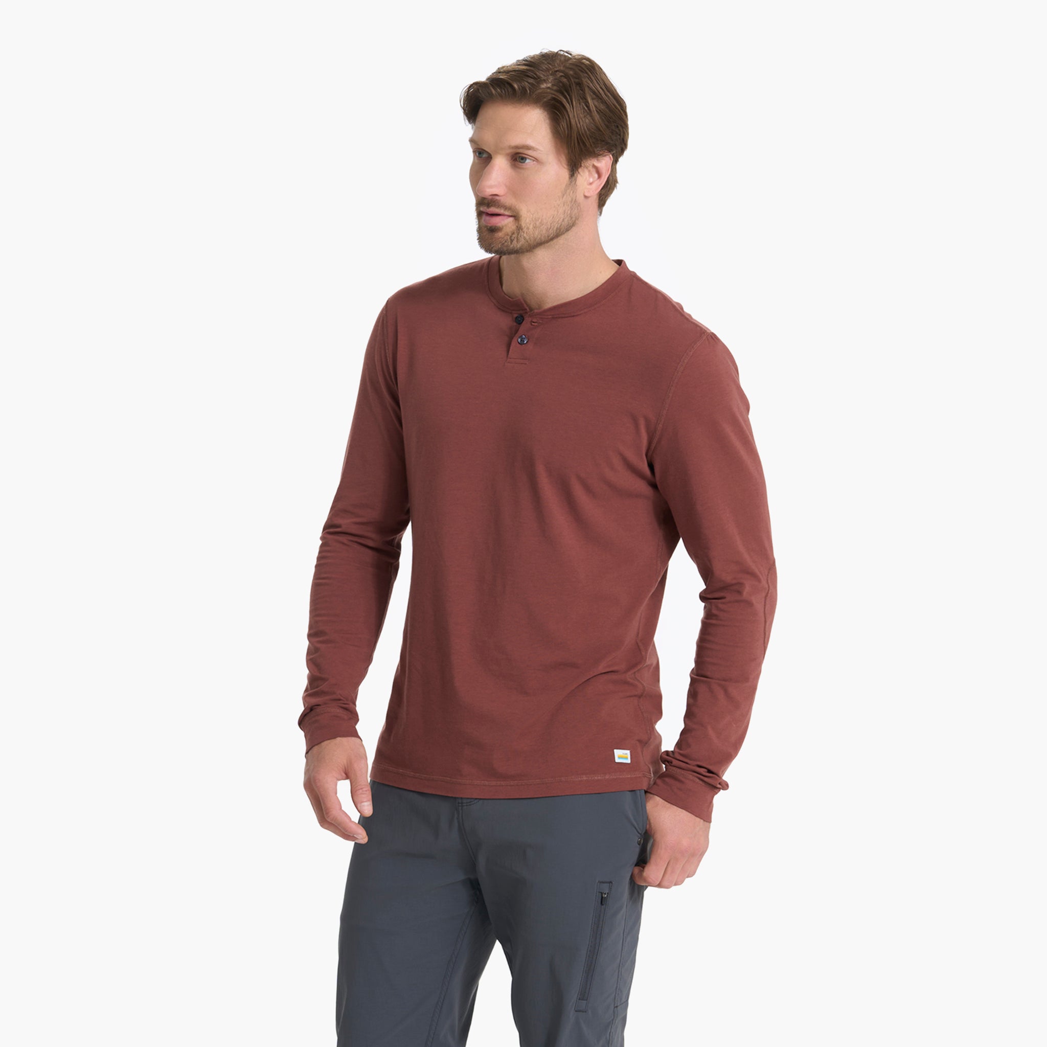 Long-Sleeve Ever Henley | Cedar - Image 3