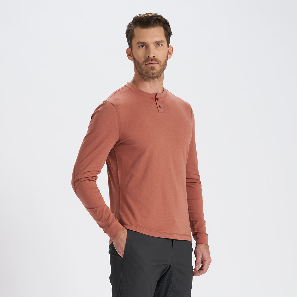 Long-Sleeve Ever Henley | Copper - Image 2