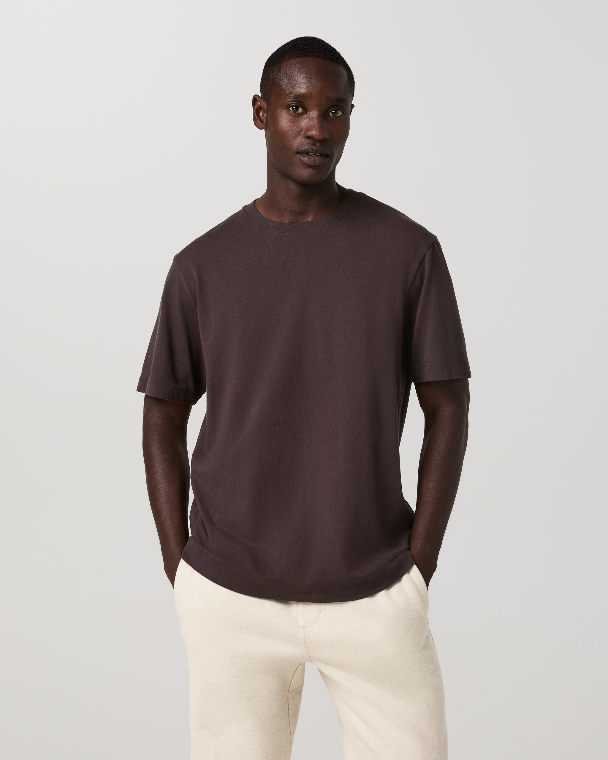 Short Sleeve Vuori Heavyweight Tee - Relaxed Fit | French Roast - Image 6