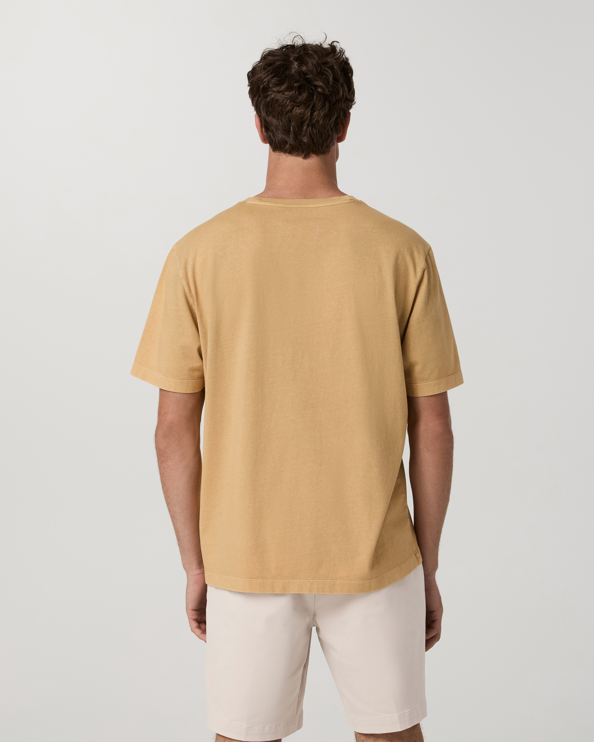 Short Sleeve Vuori Heavyweight Tee - Relaxed Fit | Golden Brown Garment Dye - Image 3