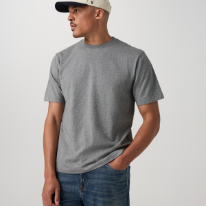 Short Sleeve Vuori Heavyweight Cotton Tee - Relaxed Fit | Grey Heather