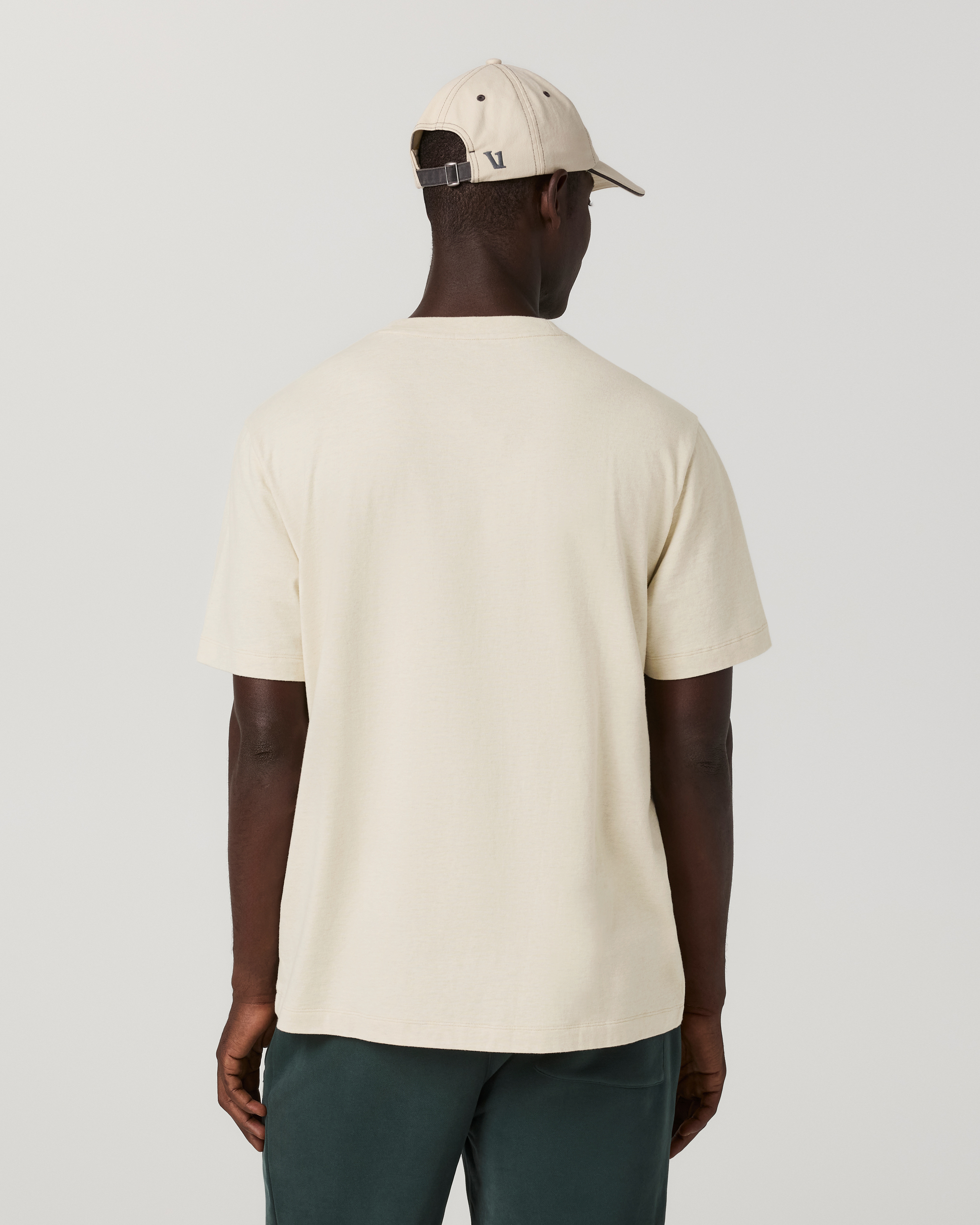 Short Sleeve Vuori Heavyweight Tee - Relaxed Fit | Buttermilk Heather - Image 4