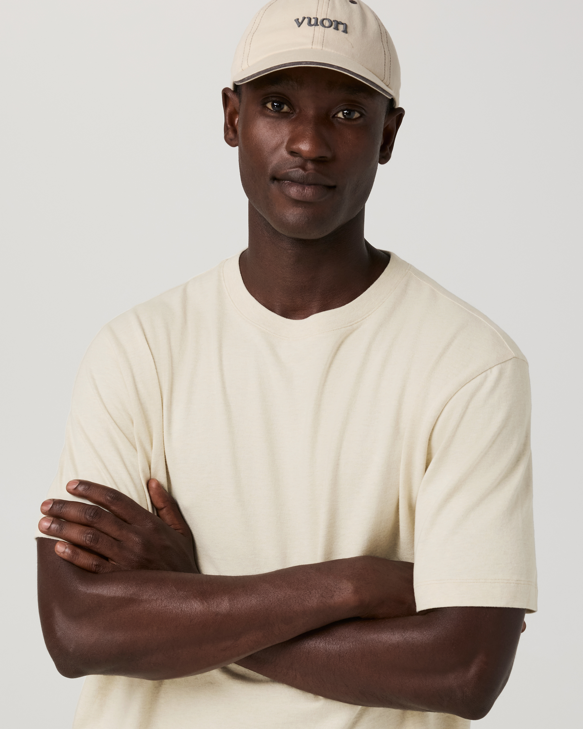 Short Sleeve Vuori Heavyweight Tee - Relaxed Fit | Buttermilk Heather - Image 5