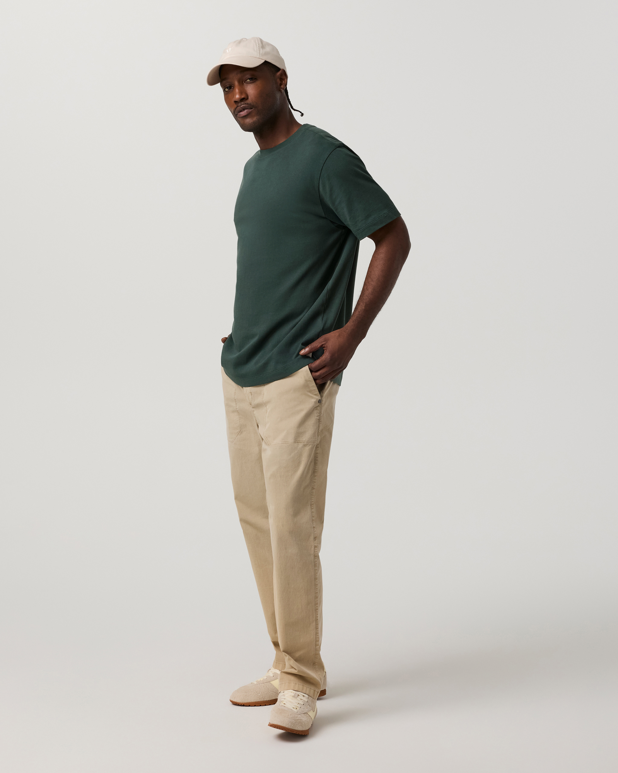 Short Sleeve Vuori Heavyweight Tee - Relaxed Fit | Hemlock - Image 6