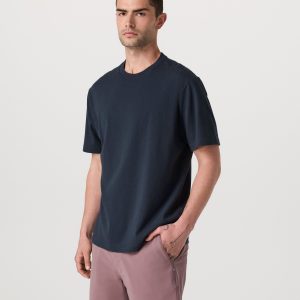 Short Sleeve Vuori Heavyweight Cotton Tee - Relaxed Fit | Navy