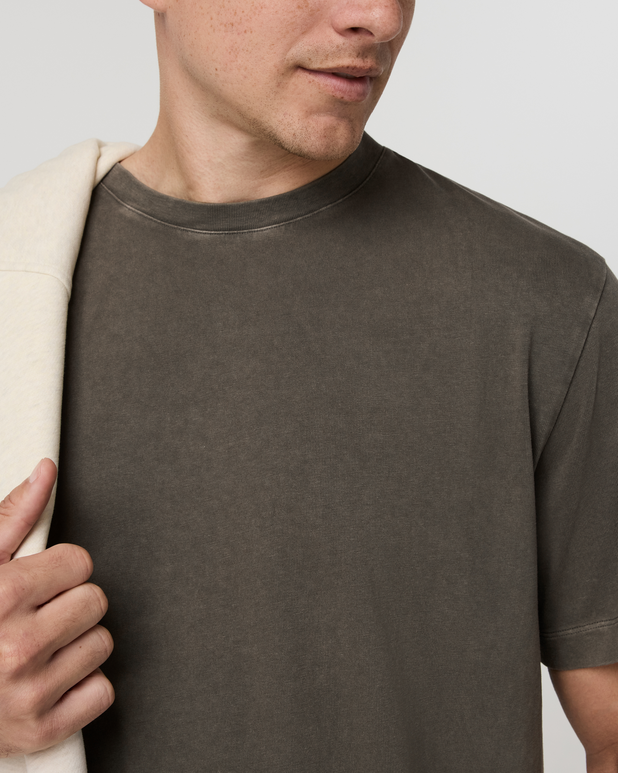 Short Sleeve Vuori Heavyweight Tee - Relaxed Fit | Oregano Garment Dye - Image 2