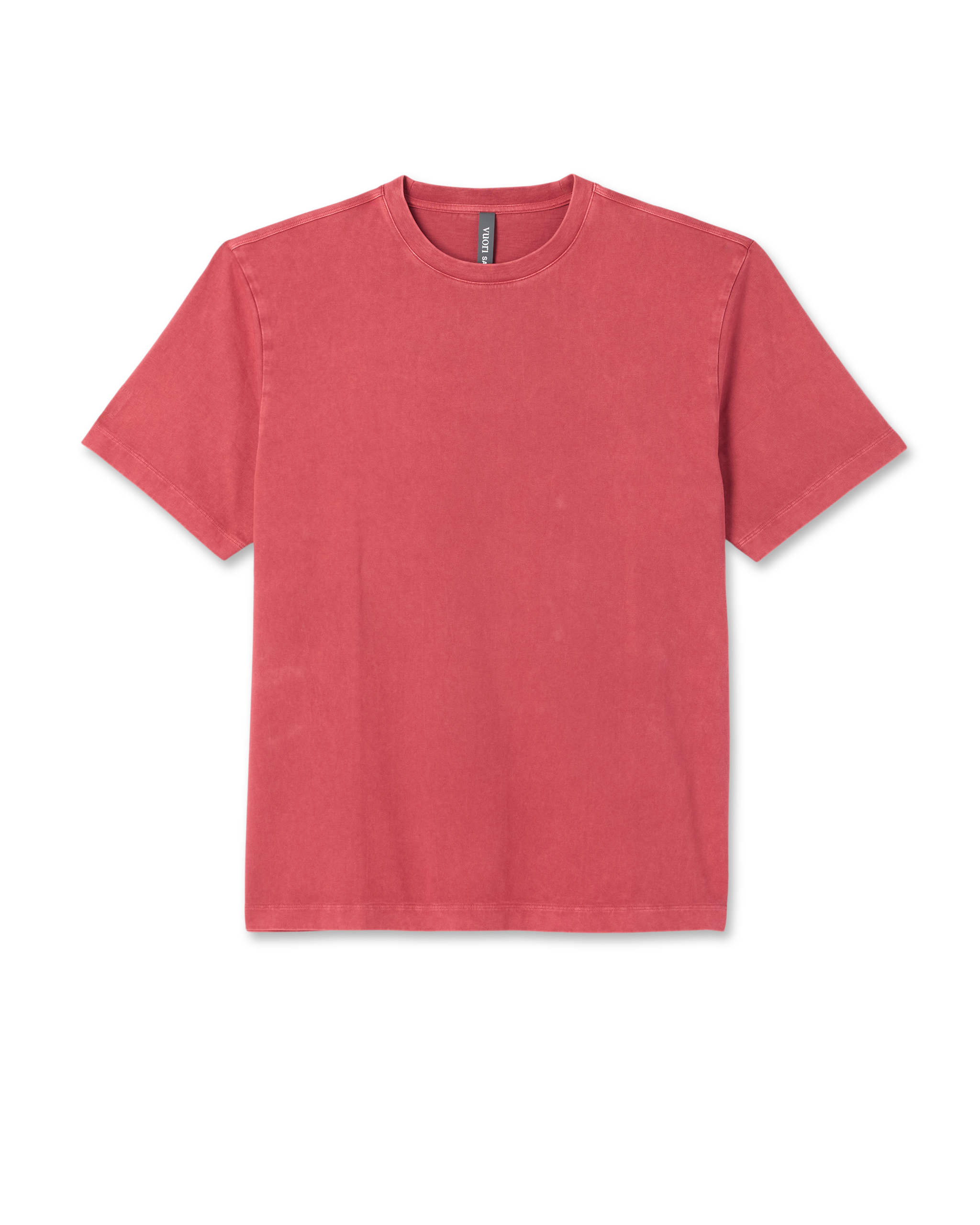 Short Sleeve Vuori Heavyweight Tee - Relaxed Fit | Sour Cherry Garment Dye - Image 6