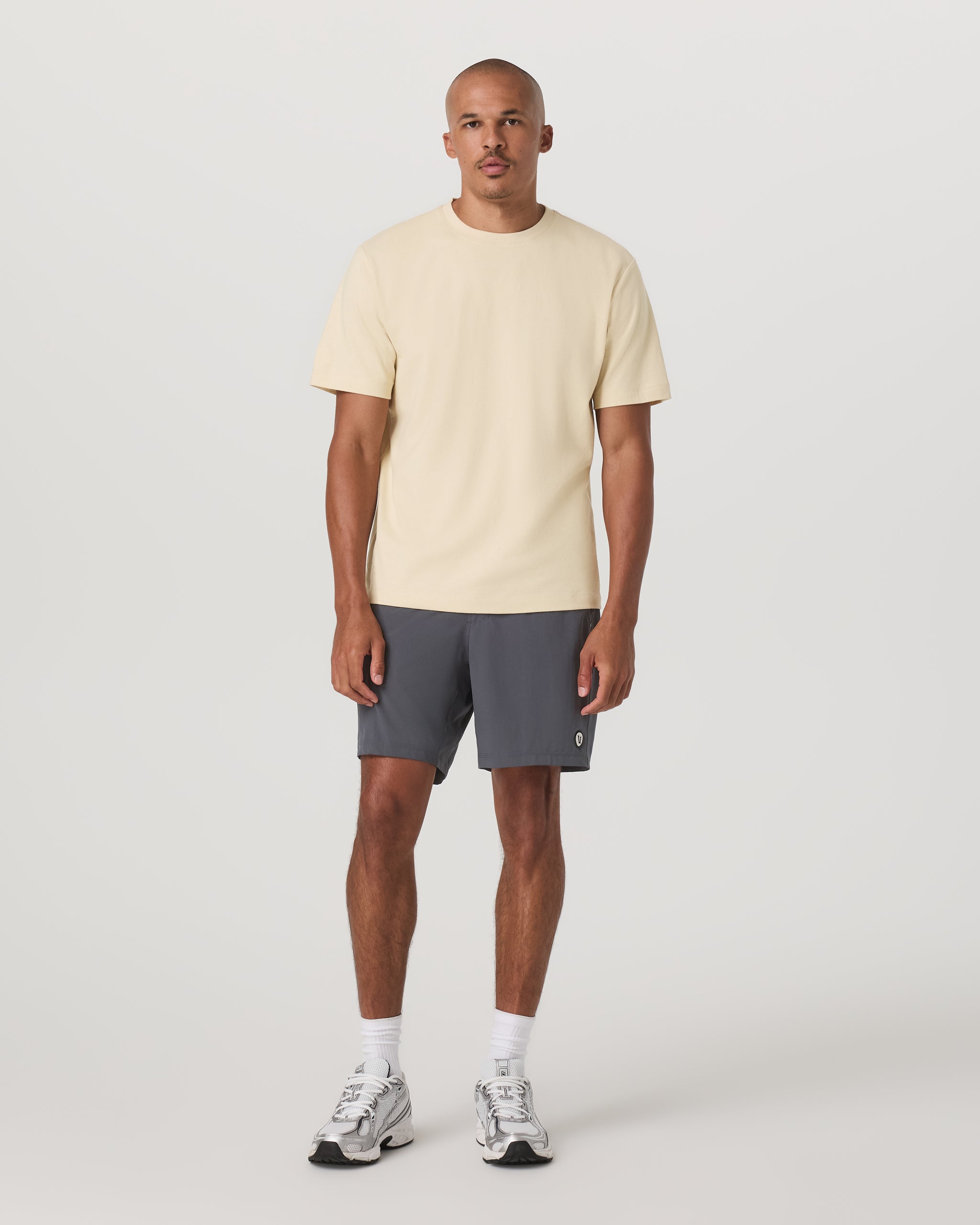 Short Sleeve Vuori Heavyweight Cotton Tee - Relaxed Fit | Sandstone - Image 5