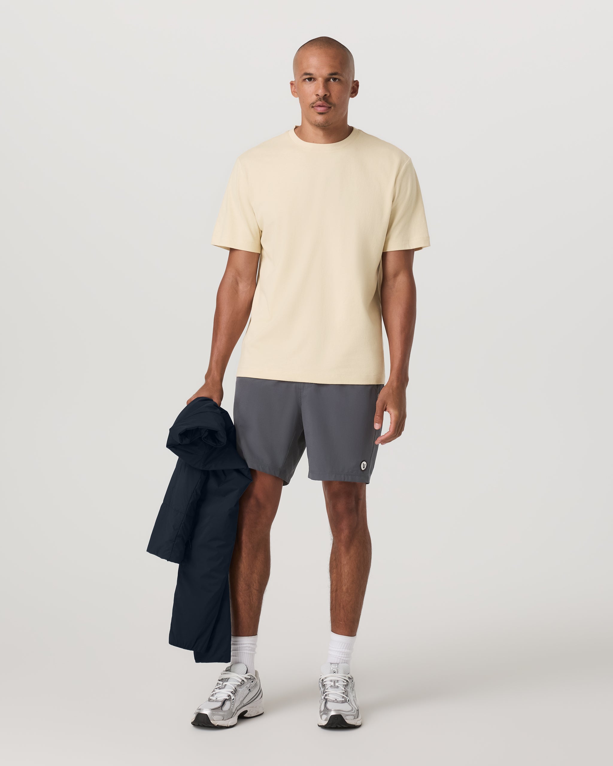 Short Sleeve Vuori Heavyweight Cotton Tee - Relaxed Fit | Sandstone - Image 4
