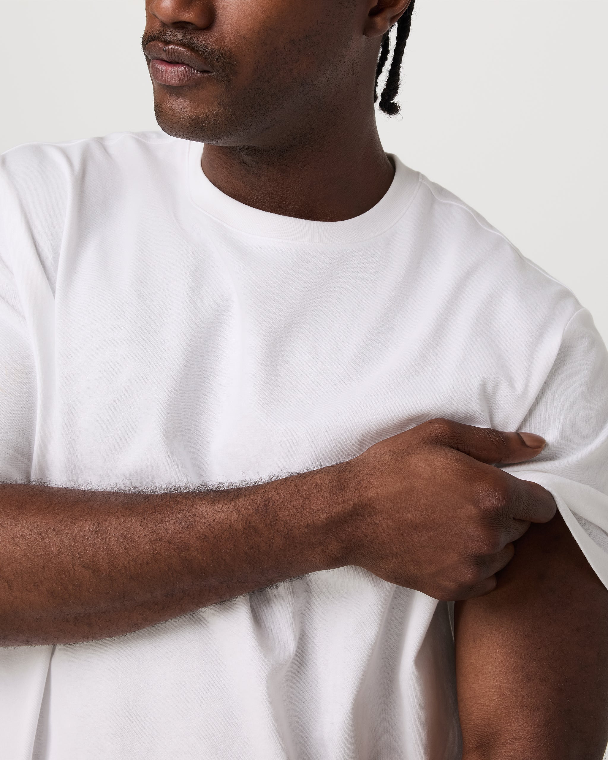 Short Sleeve Vuori Heavyweight Cotton Tee - Relaxed Fit | White - Image 2
