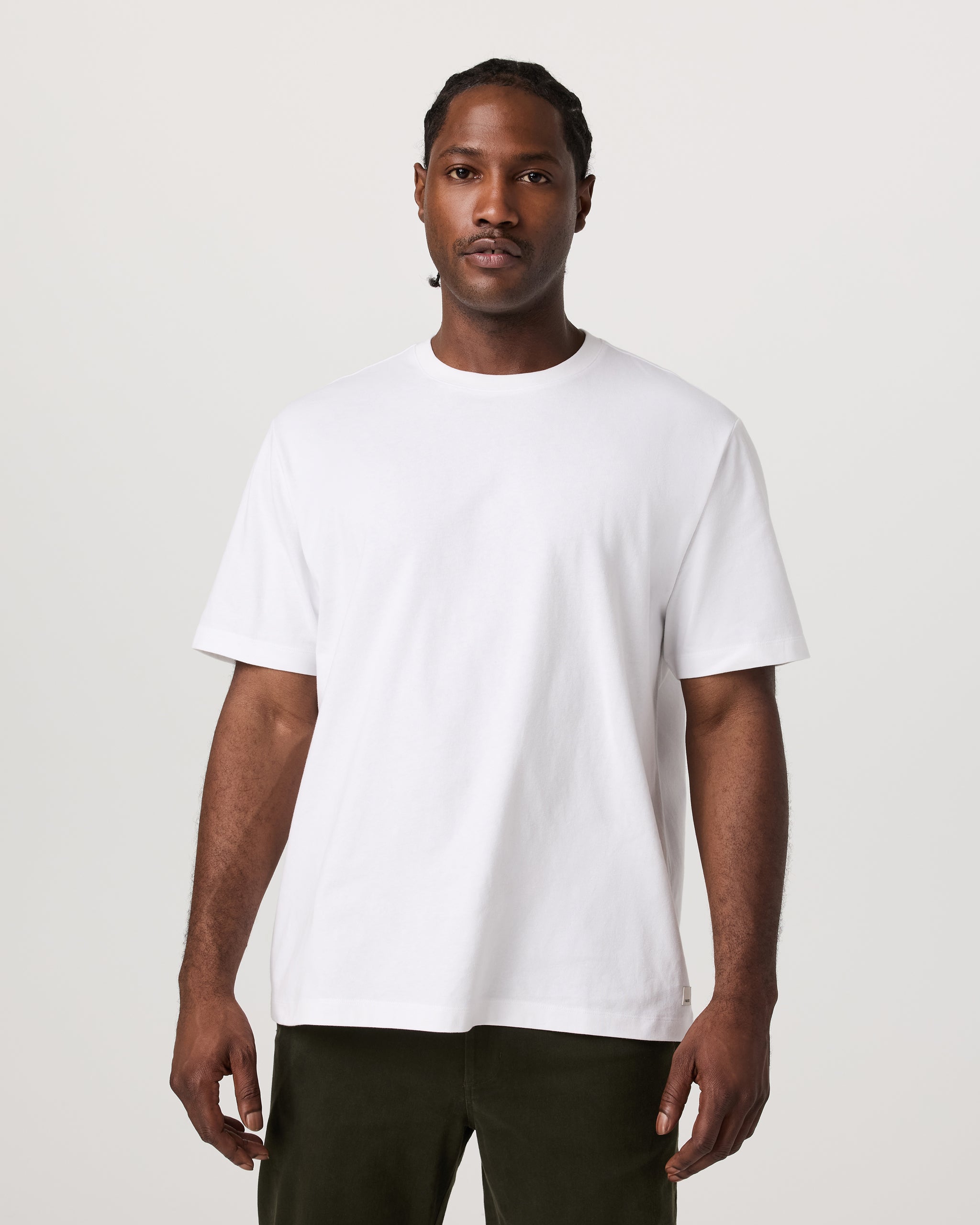 Short Sleeve Vuori Heavyweight Cotton Tee - Relaxed Fit | White
