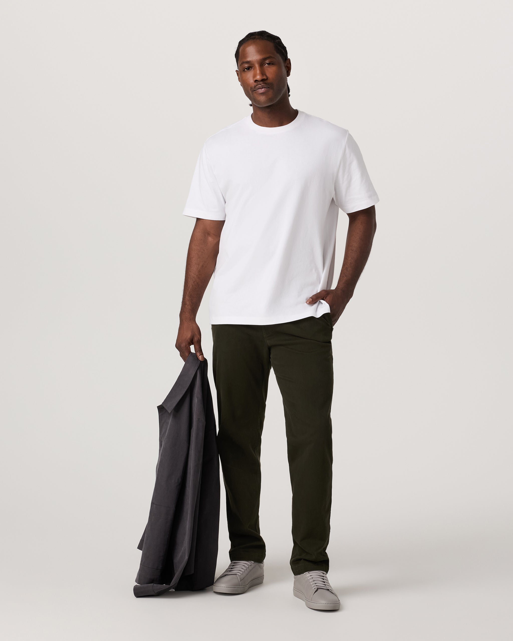 Short Sleeve Vuori Heavyweight Cotton Tee - Relaxed Fit | White - Image 3