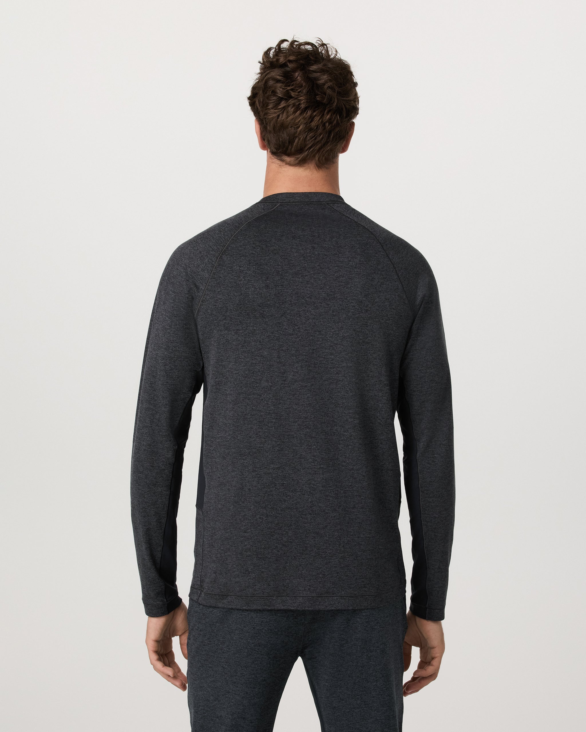 Long Sleeve Ponto Hybrid Baselayer | Charcoal Heather - Image 4