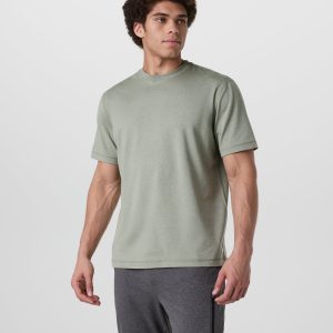 Short Sleeve Ponto Tee - Relaxed Fit | Agave Green Heather