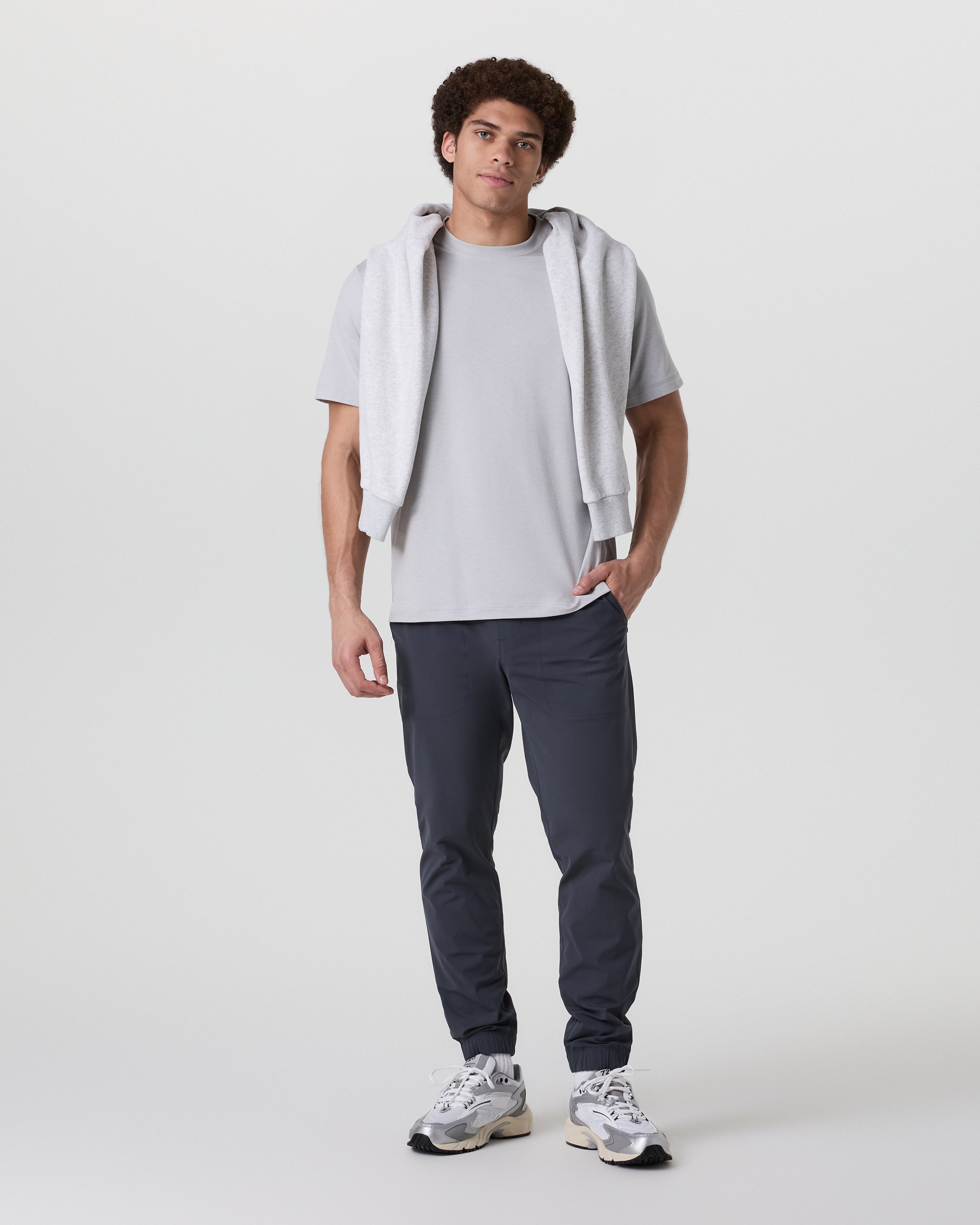 Short Sleeve Ponto Tee - Relaxed Fit | Frost Grey Heather - Image 5