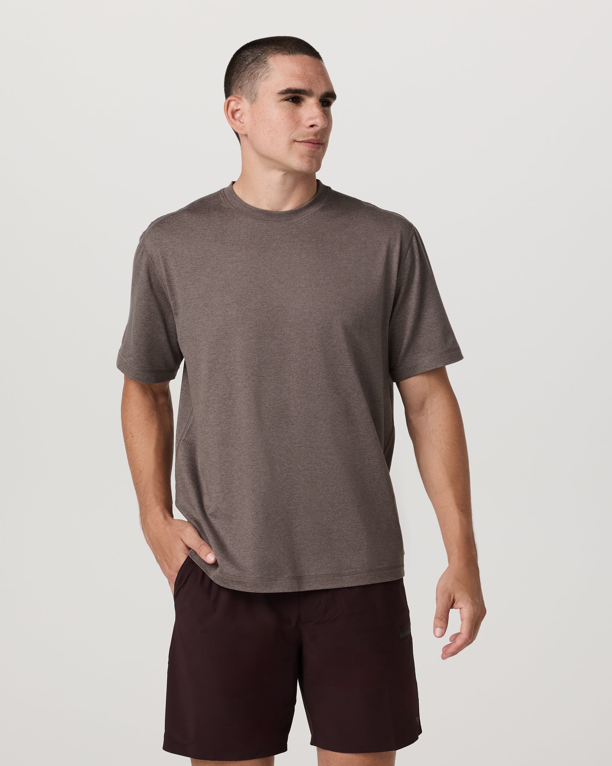 Short Sleeve Ponto Tee - Relaxed Fit | Huckleberry Heather - Image 3