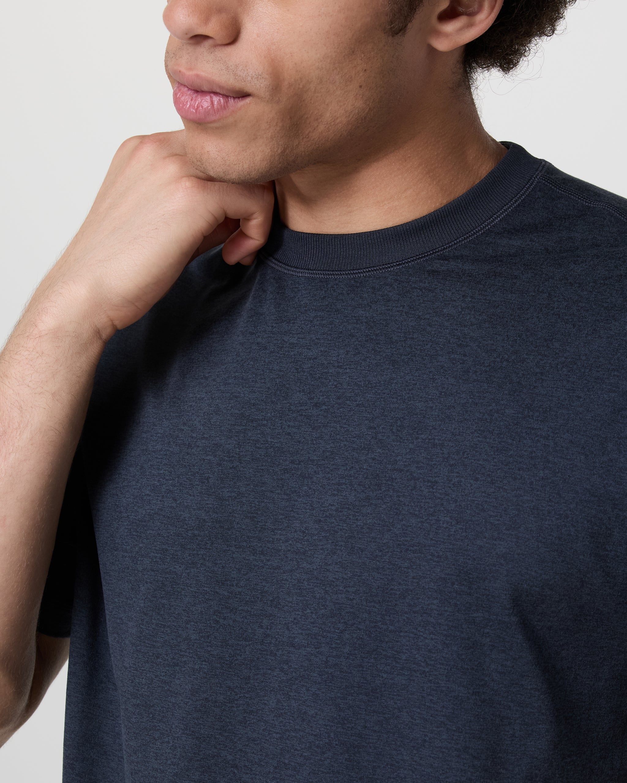 Short Sleeve Ponto Tee - Relaxed Fit | Midnight Heather - Image 2