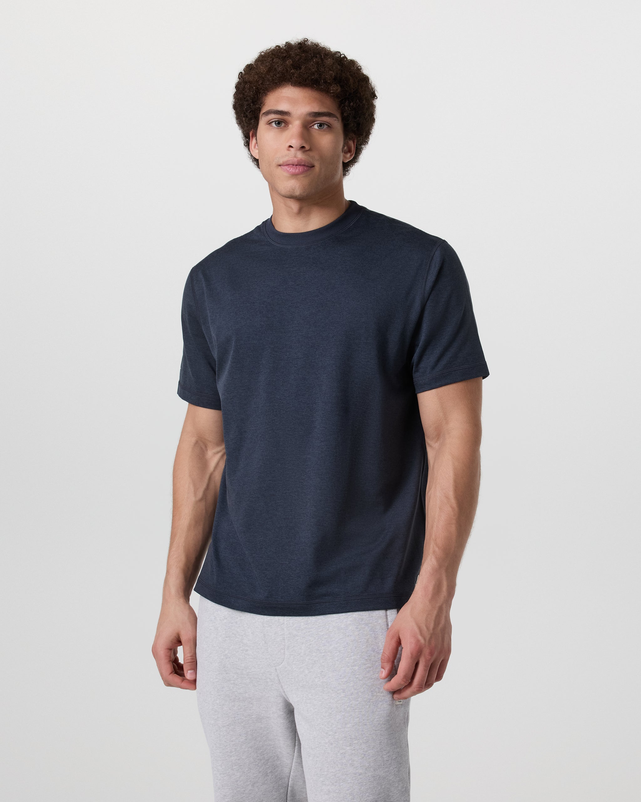 Short Sleeve Ponto Tee - Relaxed Fit | Midnight Heather - Image 5