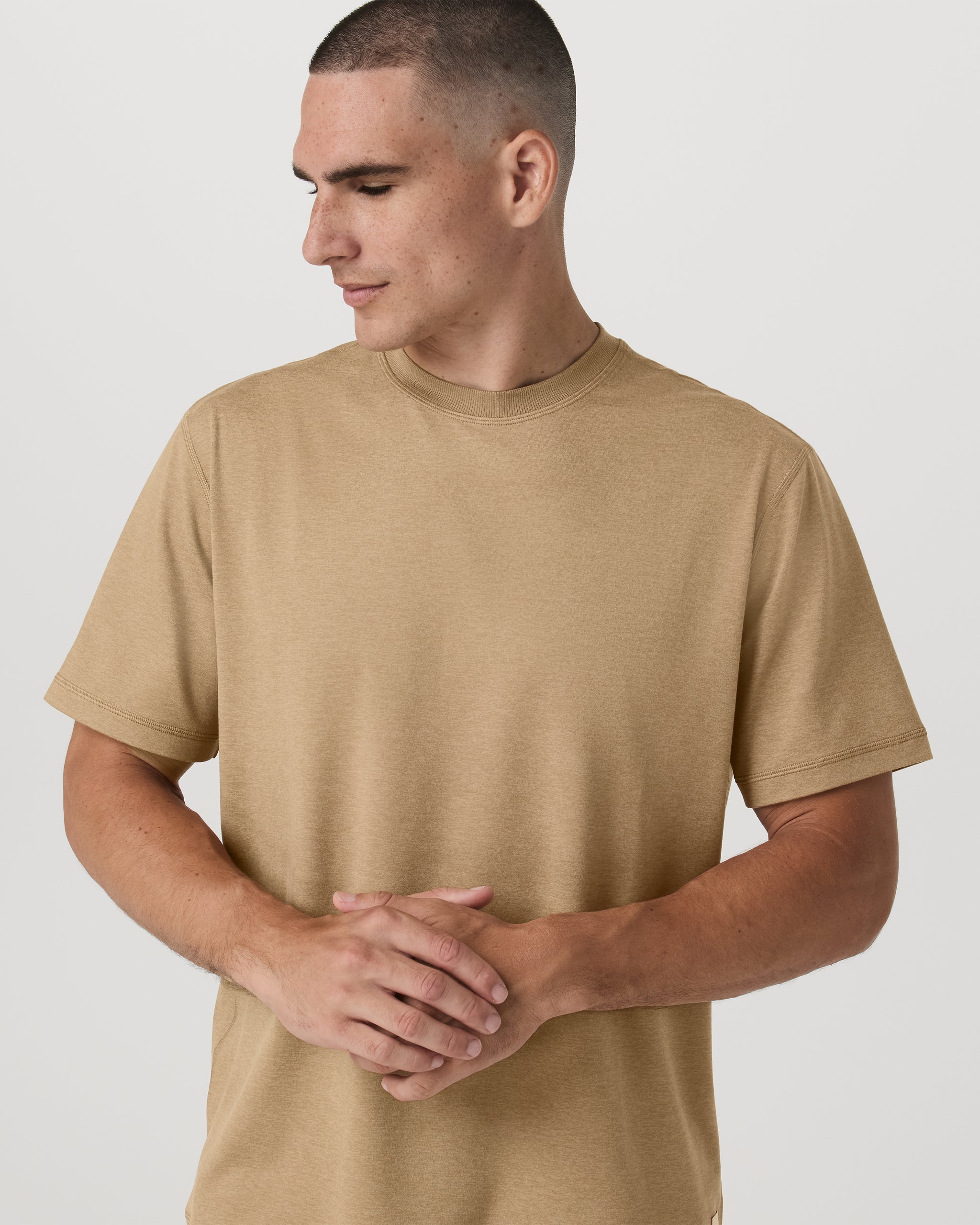 Short Sleeve Ponto Tee - Relaxed Fit | Sungold Heather - Image 5