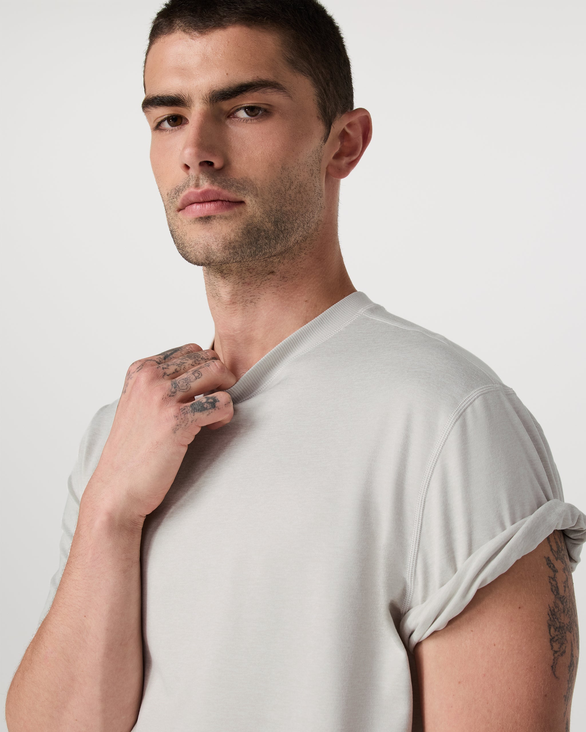 Short Sleeve Ponto Tee - Relaxed Fit | Salt Heather - Image 2