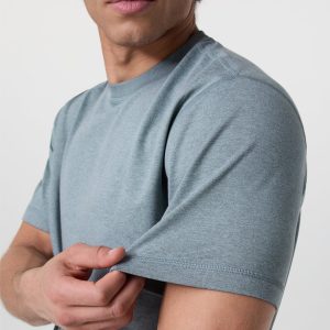 Short Sleeve Ponto Tee - Relaxed Fit | Dusty Blue Heather