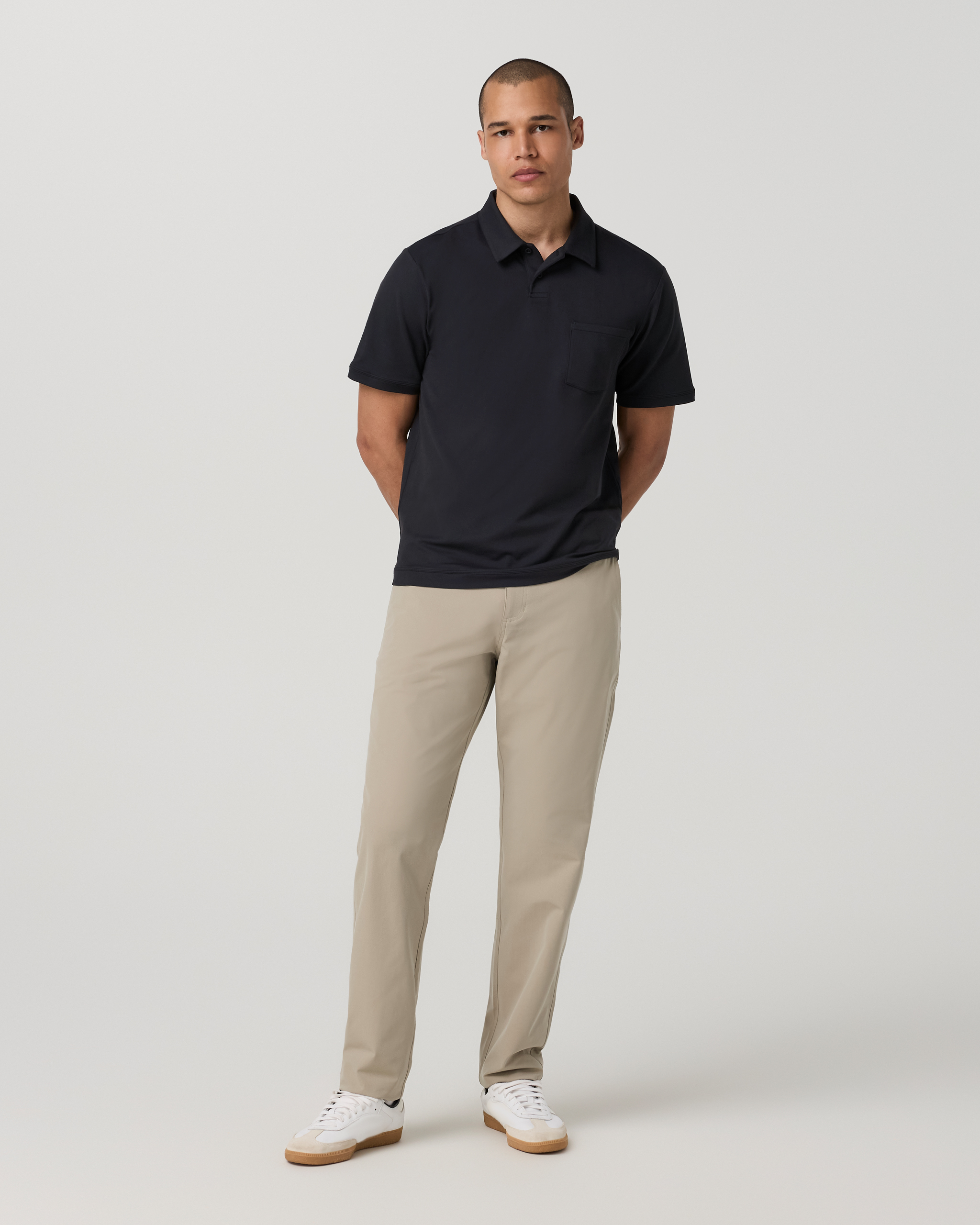 Short Sleeve Ponto Performance Polo | Black - Image 3