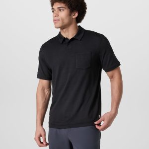 Short Sleeve Ponto Performance Polo | Black Heather