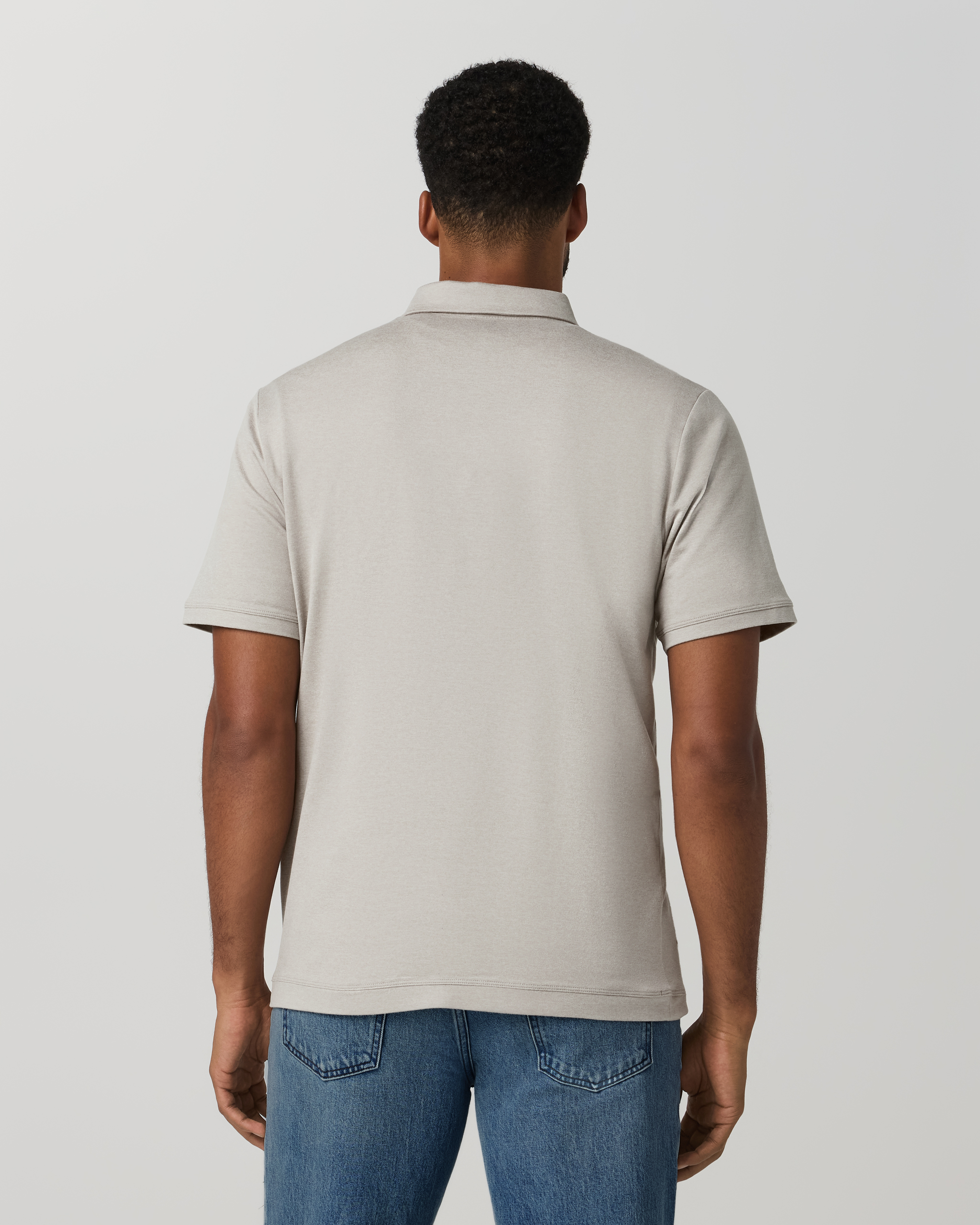 Short Sleeve Ponto Performance Polo | Dark Salt Heather - Image 3