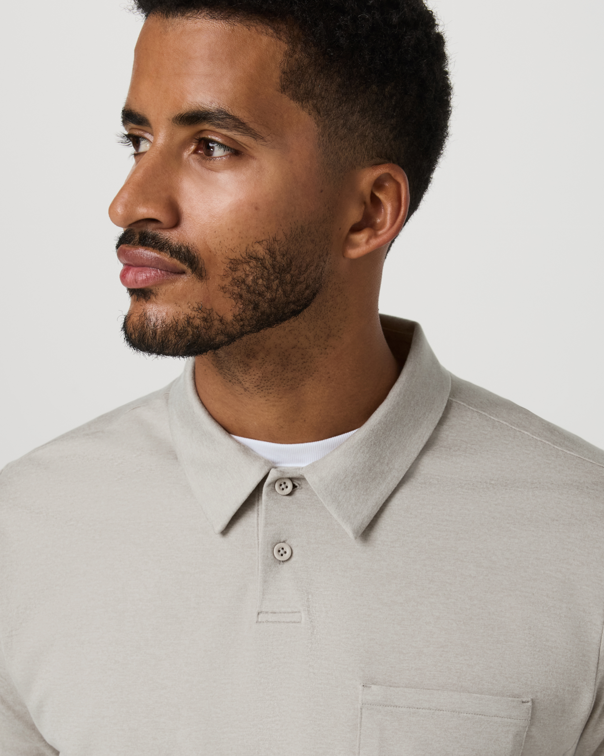 Short Sleeve Ponto Performance Polo | Dark Salt Heather - Image 2