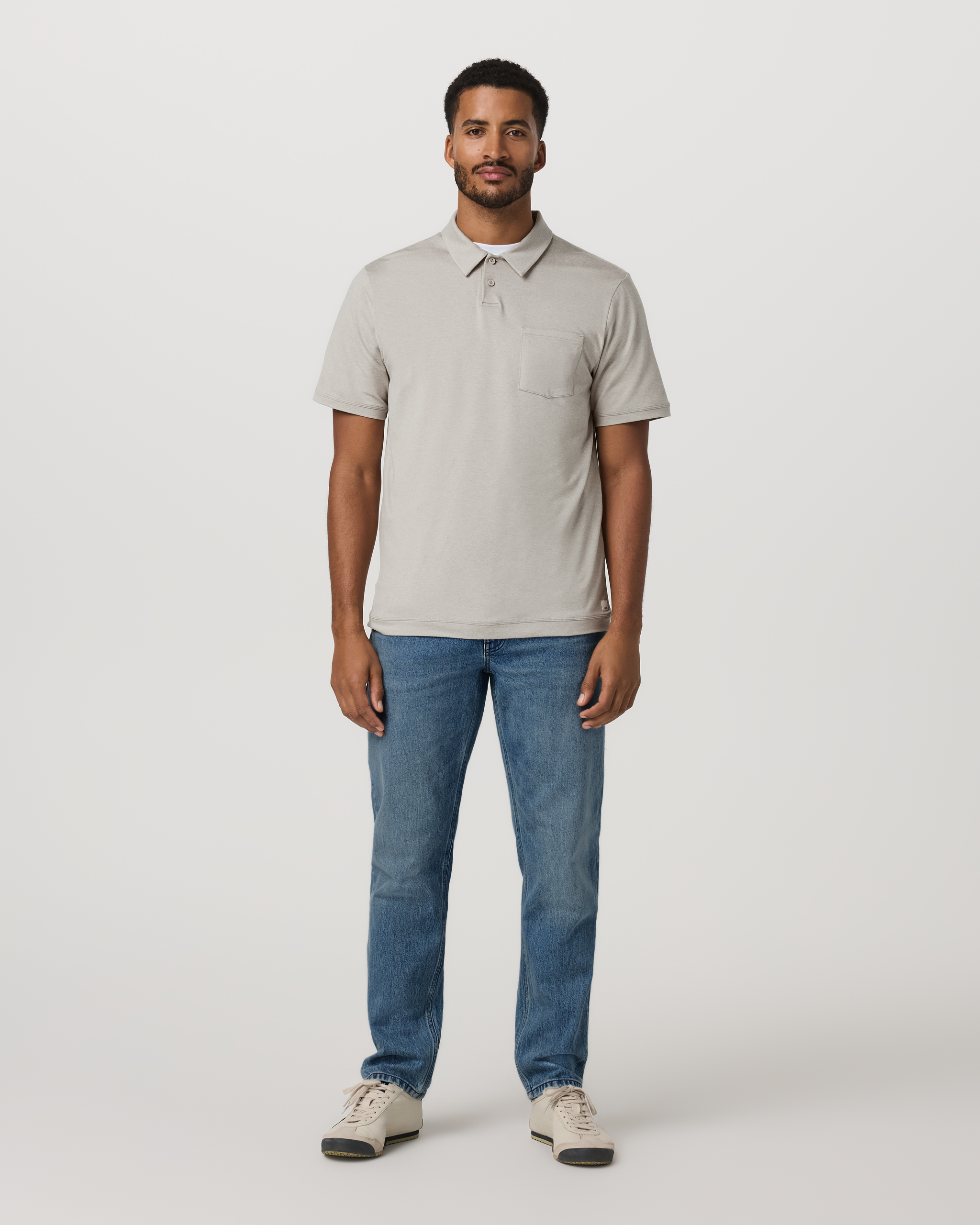 Short Sleeve Ponto Performance Polo | Dark Salt Heather - Image 4