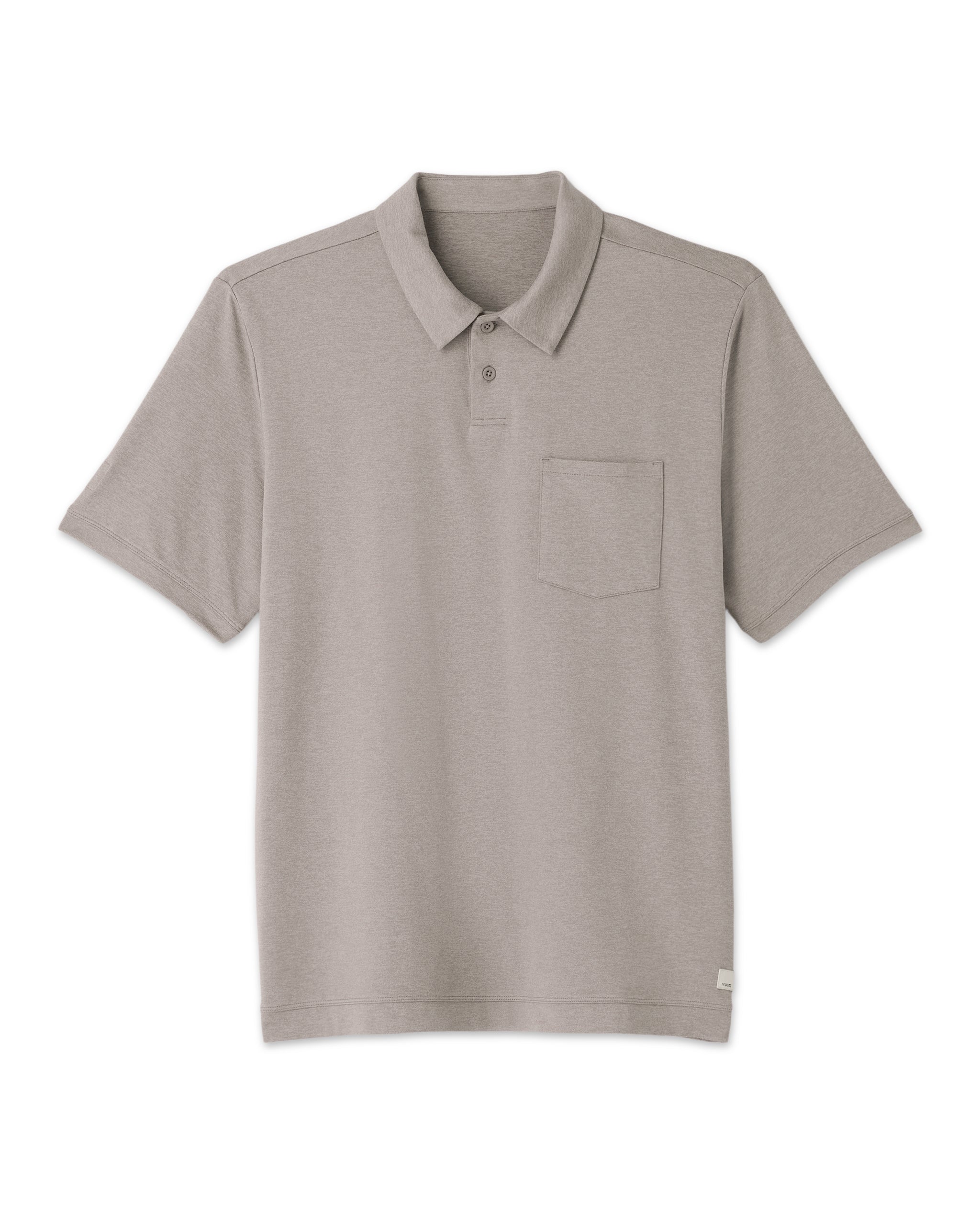 Short Sleeve Ponto Performance Polo | Mocha Heather - Image 6