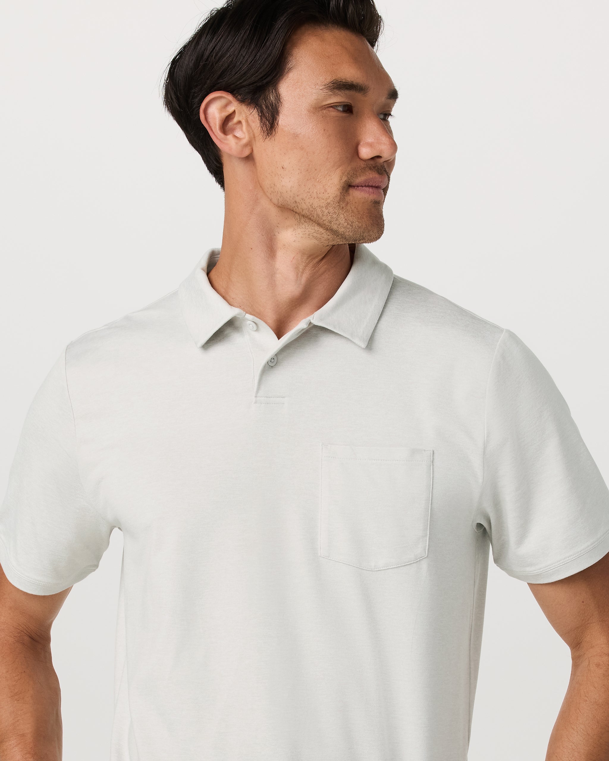 Short Sleeve Ponto Performance Polo | Salt Heather - Image 2
