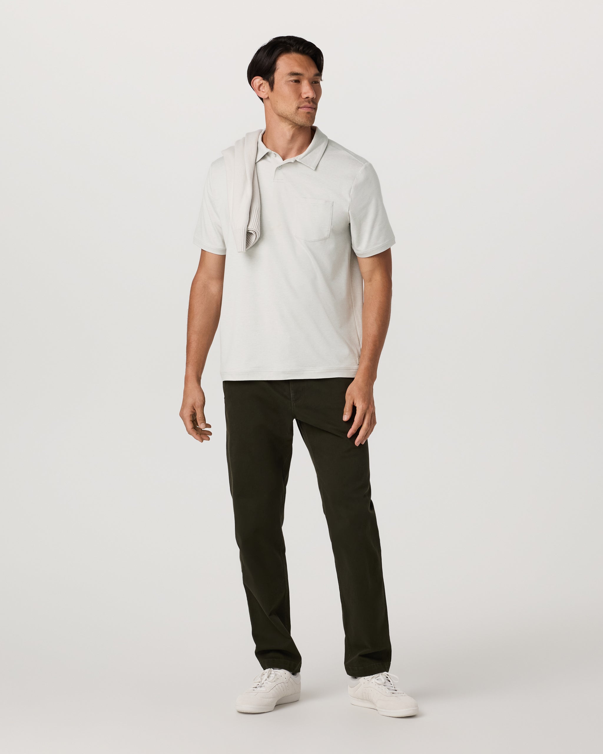 Short Sleeve Ponto Performance Polo | Salt Heather - Image 4