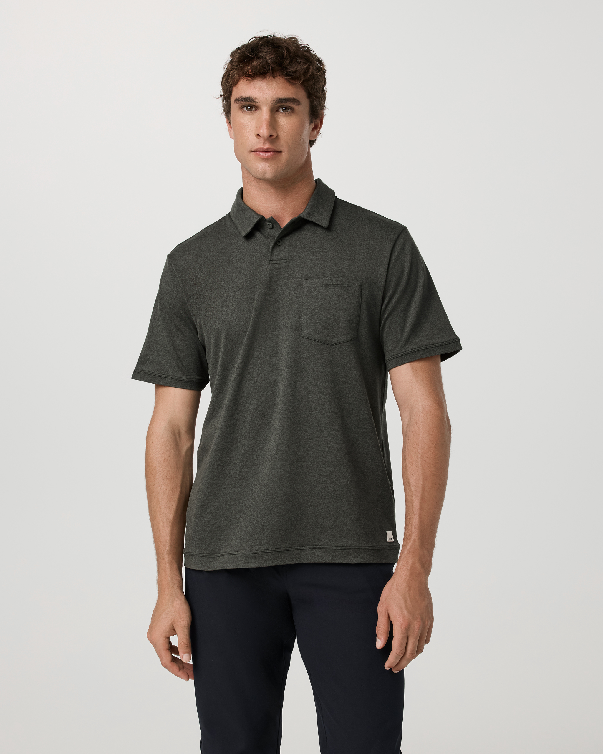 Short Sleeve Ponto Performance Polo | Army Heather
