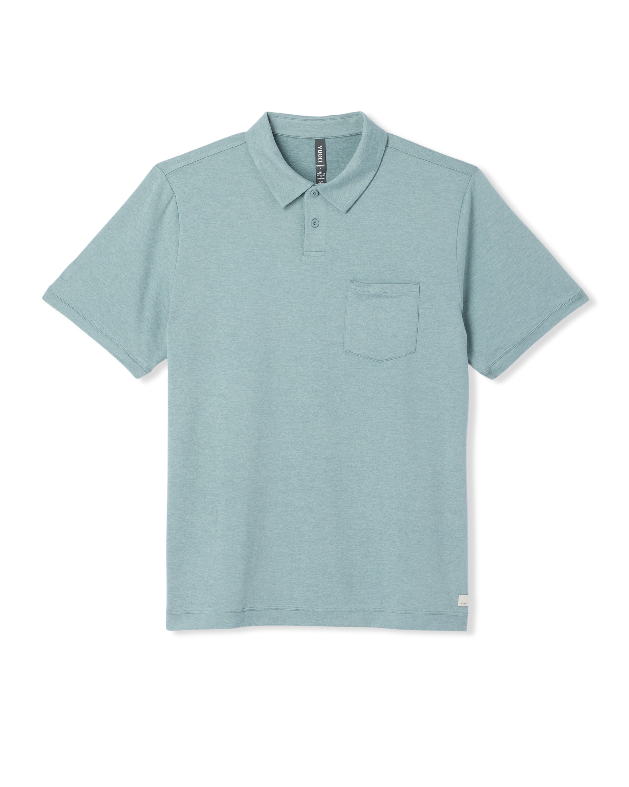 Short Sleeve Ponto Performance Polo | Misty Blue Heather - Image 6
