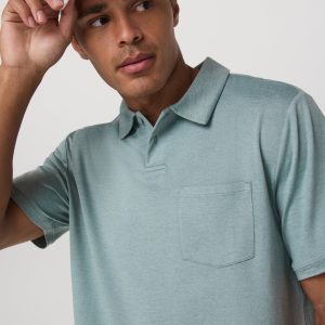 Short Sleeve Ponto Performance Polo | Misty Blue Heather