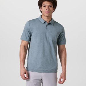 Short Sleeve Ponto Performance Polo | Dusty Blue Heather