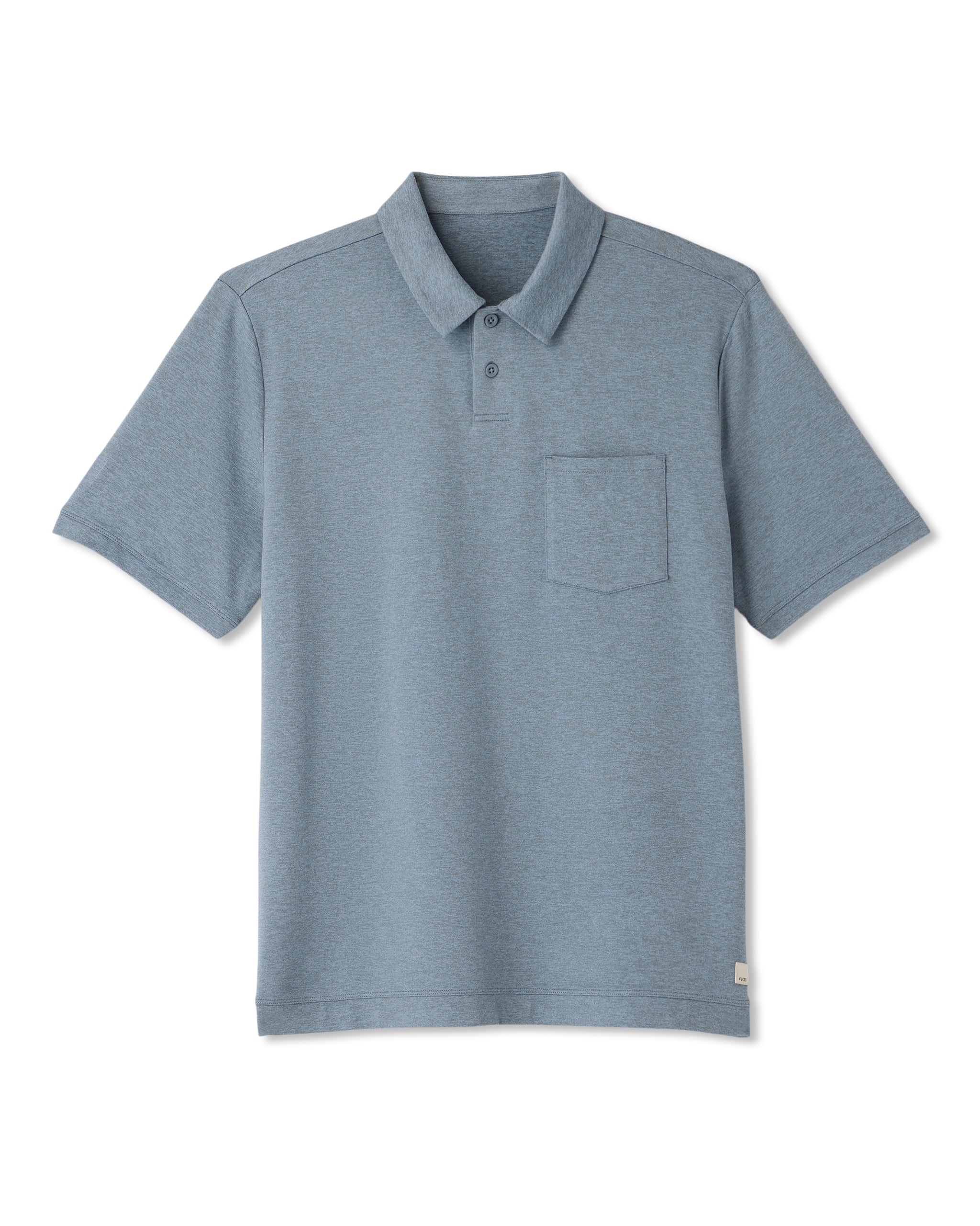 Short Sleeve Ponto Performance Polo | Dusty Blue Heather - Image 5