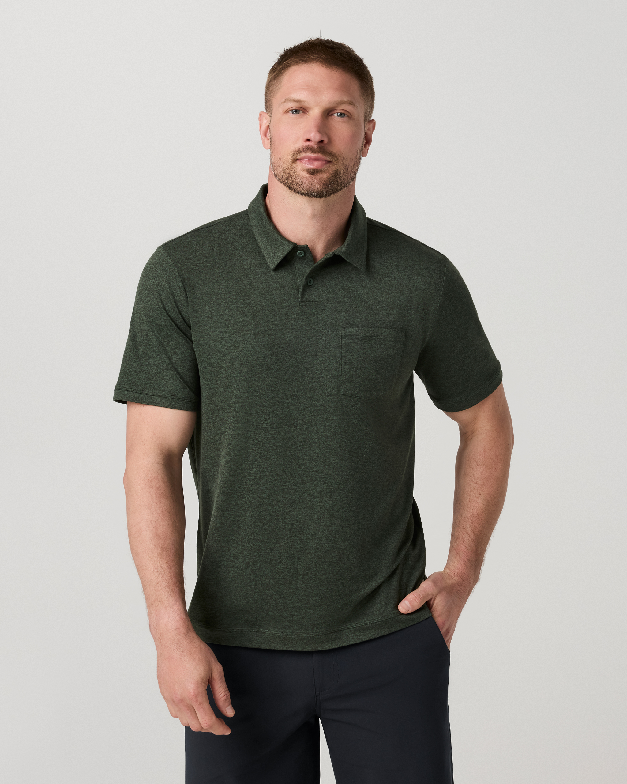 Short Sleeve Ponto Performance Polo | Salamander Heather