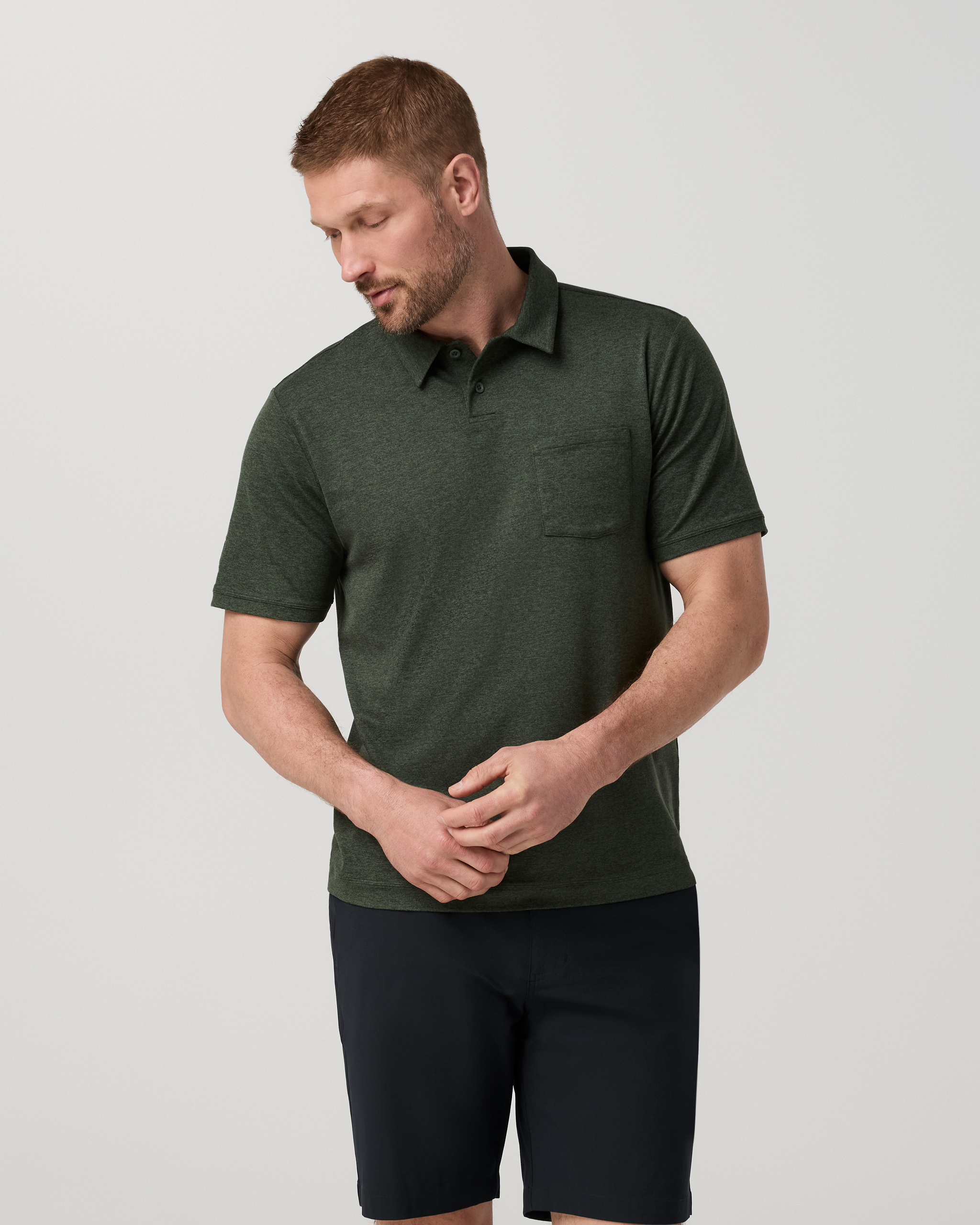 Short Sleeve Ponto Performance Polo | Salamander Heather - Image 5