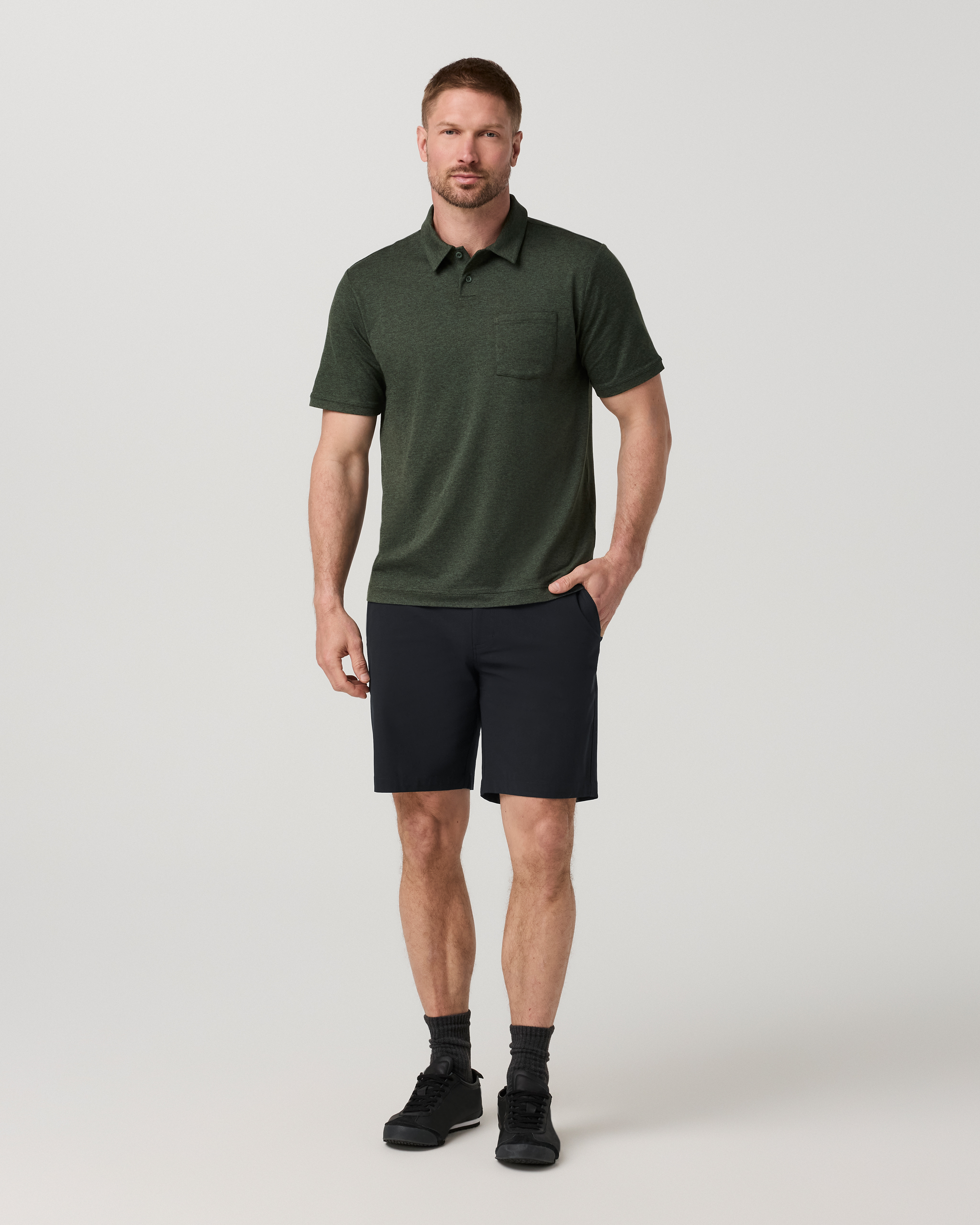 Short Sleeve Ponto Performance Polo | Salamander Heather - Image 4