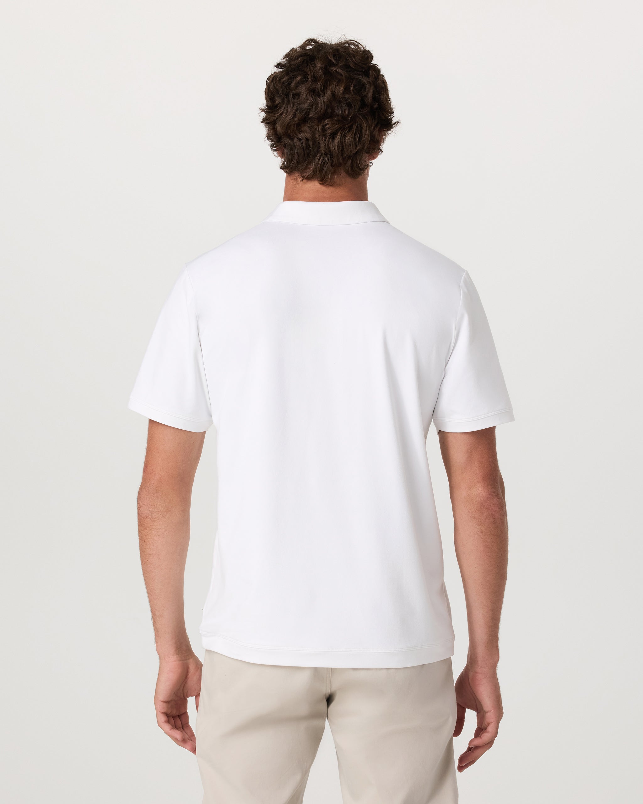 Short Sleeve Ponto Performance Polo | White - Image 3