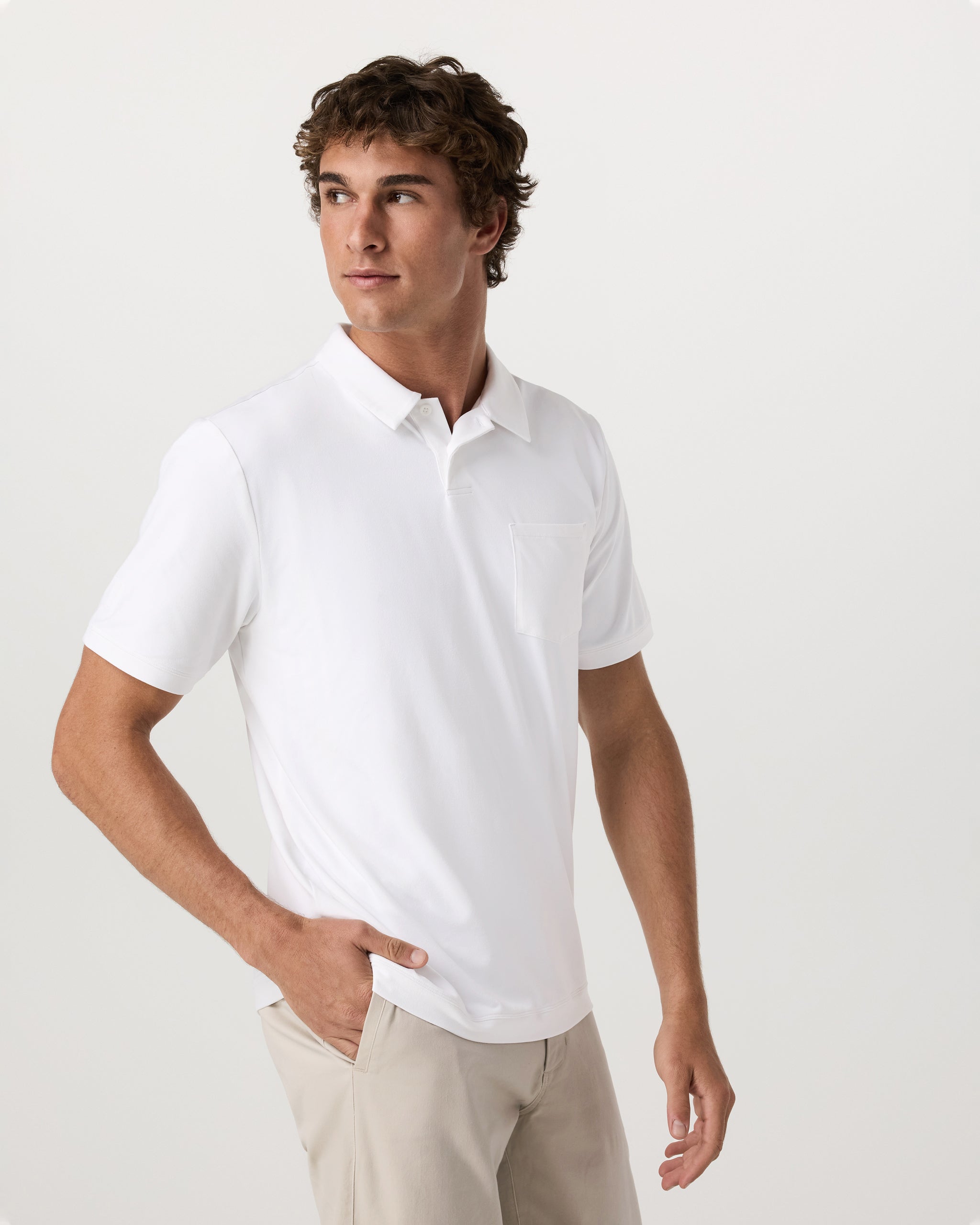 Short Sleeve Ponto Performance Polo | White - Image 5
